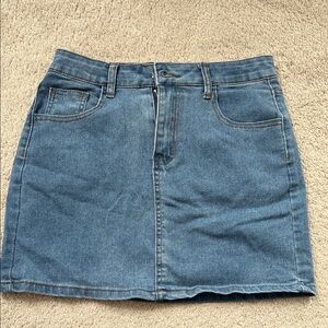 Classic Blue Denim Skirt